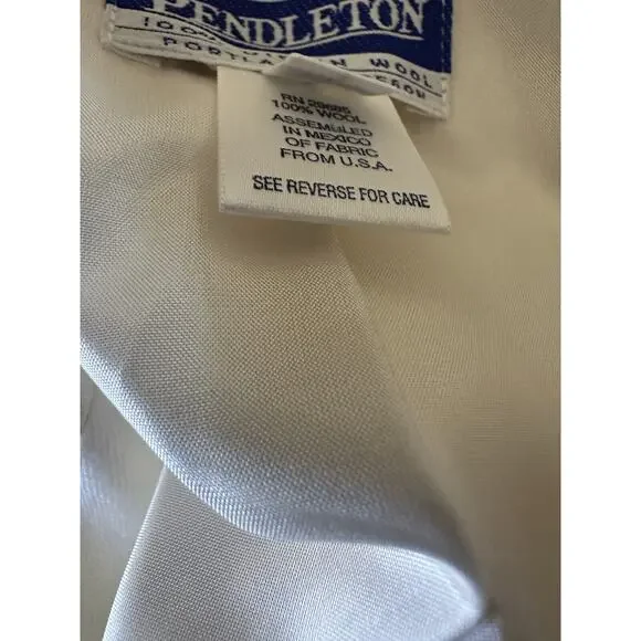 NWT Pendelton Blazer Suit Jacket 100% Virgin Wool Cream Single Button Size 16 - Picture 11 of 14